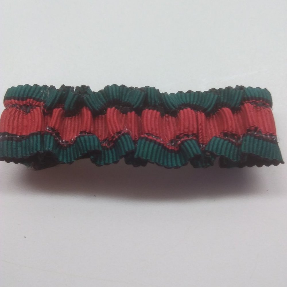 Designer Red, Green, and Black Hair Bow
